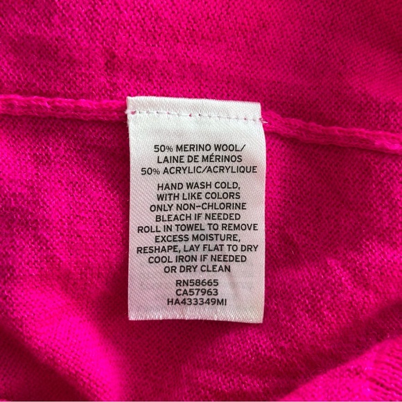 Halogen Hot Pink Wool Blend Sweater - Picture 4 of 4